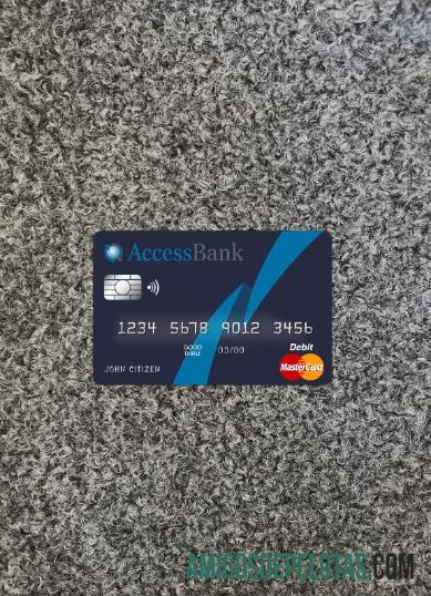 Frente Photolook do Cartão Master do Banco de Acesso do Azerbaijão baixar para verificação